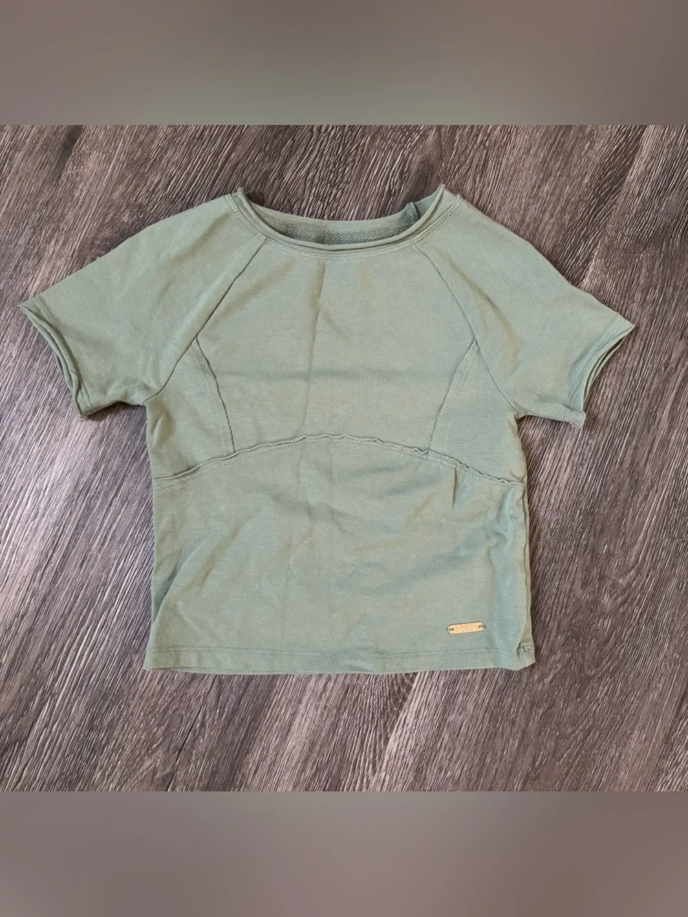 Justice Sage Green Short Sleeve Tee for Kids